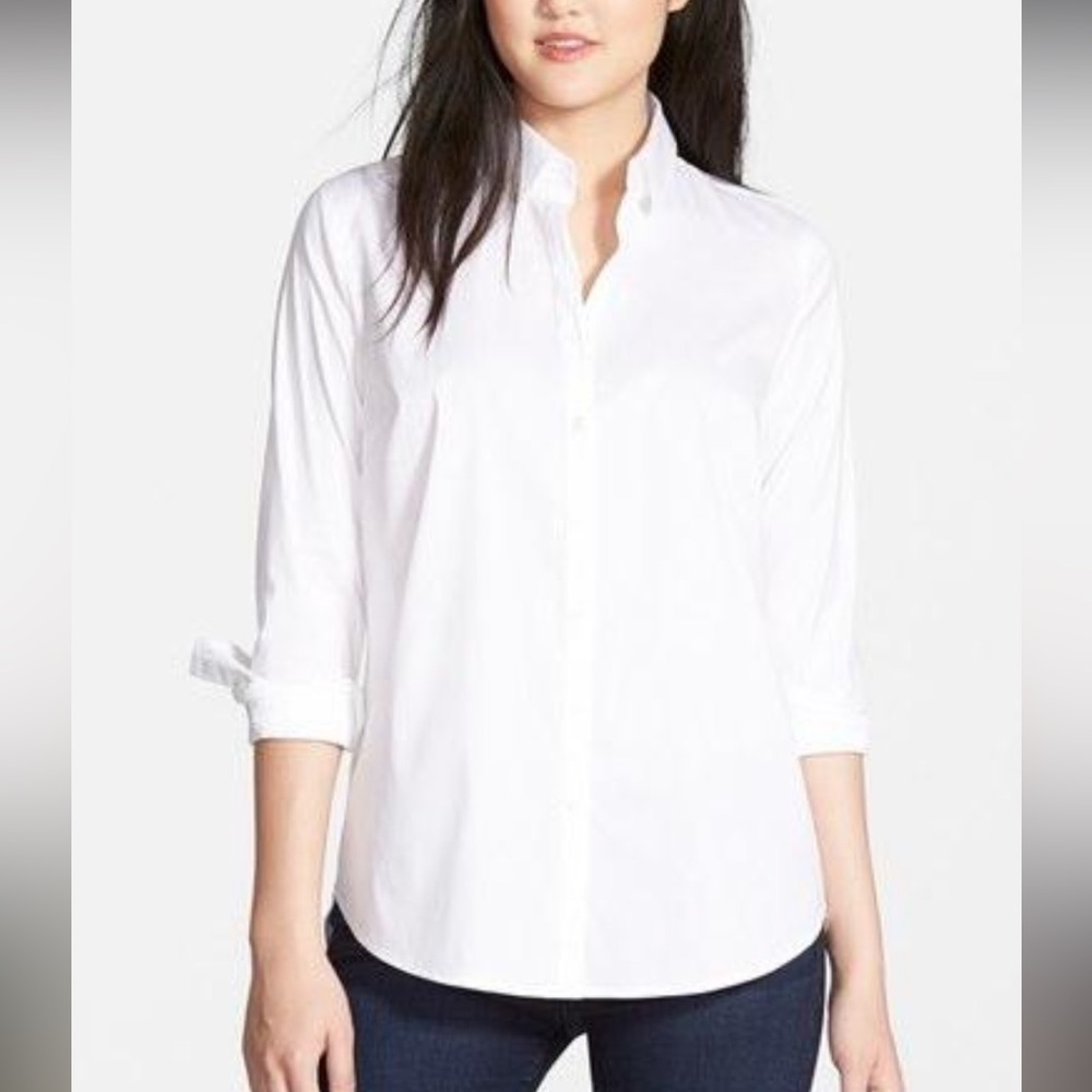 Theory Button Up Collared Blouse